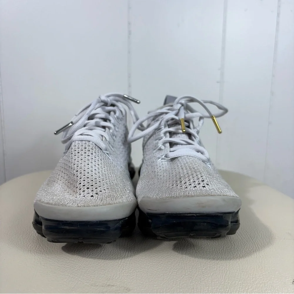 Nike Vapormax Flyknit 2 Gray Metallic Good Swoosh Athletic Running Shoes W7.5
